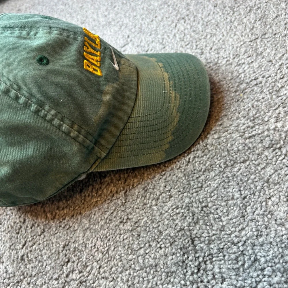 vtg Nike Baylor Bears Green‎ Baseball Cap Hat Men Adjustable Strap center y2k